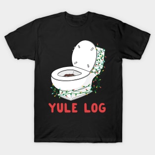 Christmas Yule Log Festive Holiday Toilet Floater Funny T-Shirt